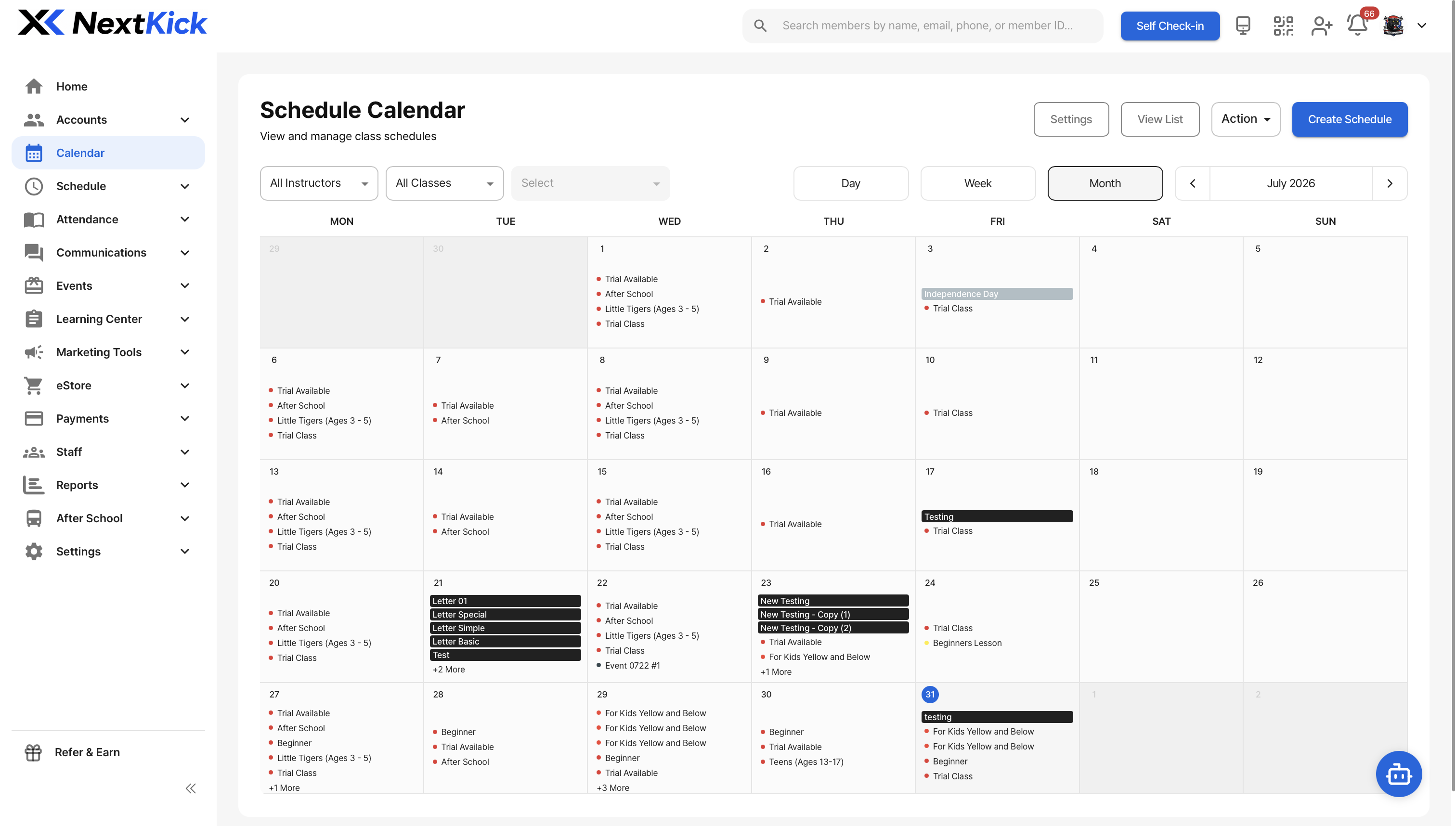Schedule & Calendar