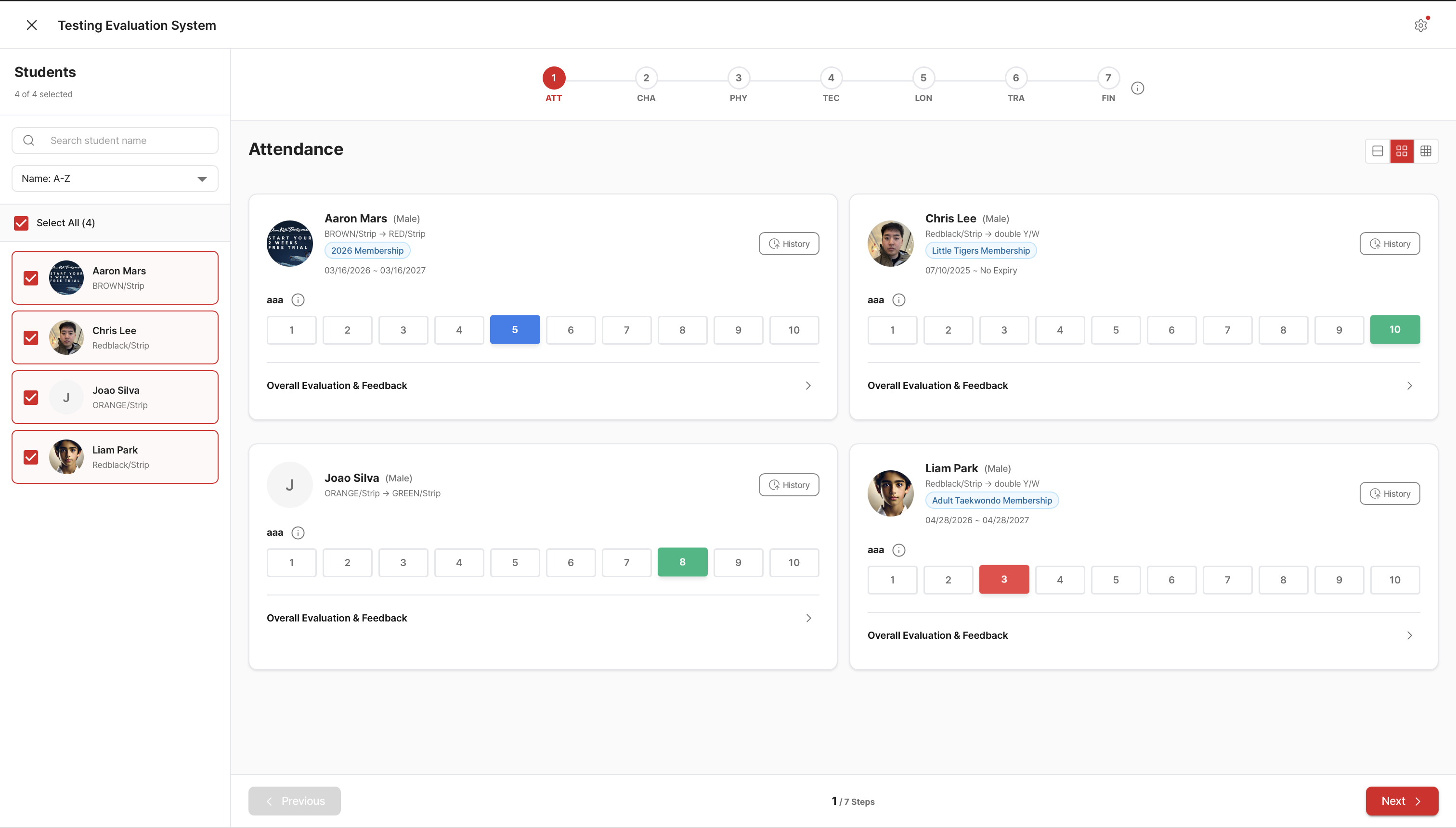 Belt Testing, Scoring & Certificates All in One Place